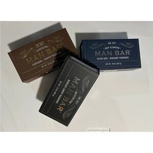 San Francisco Soap Man 3 Bar Midnight Amber Silver Sage Cardamom Juniper 10 Oz